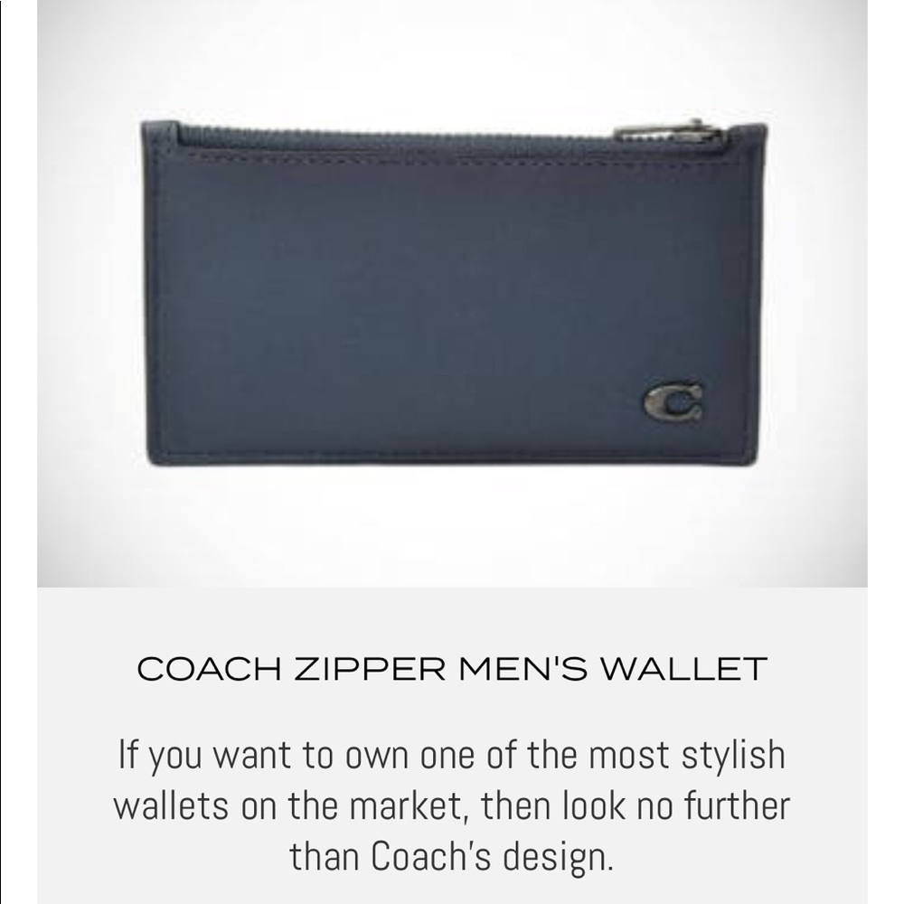 Coach real leather card holder